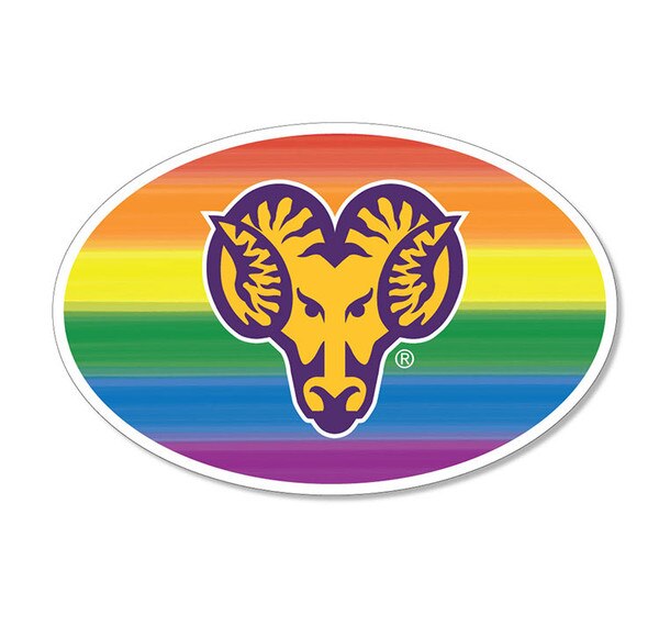 6 RAM HEAD RAINBOW DECAL WCU Campus Store
