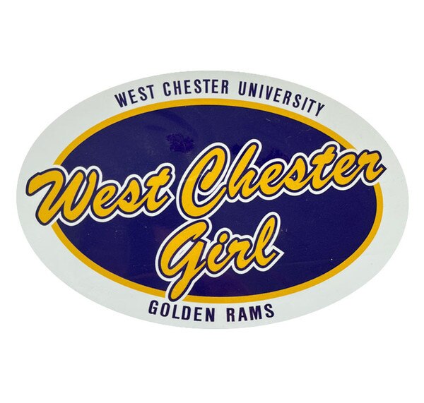 West Chester Girl Oval Decal WCU Campus Store